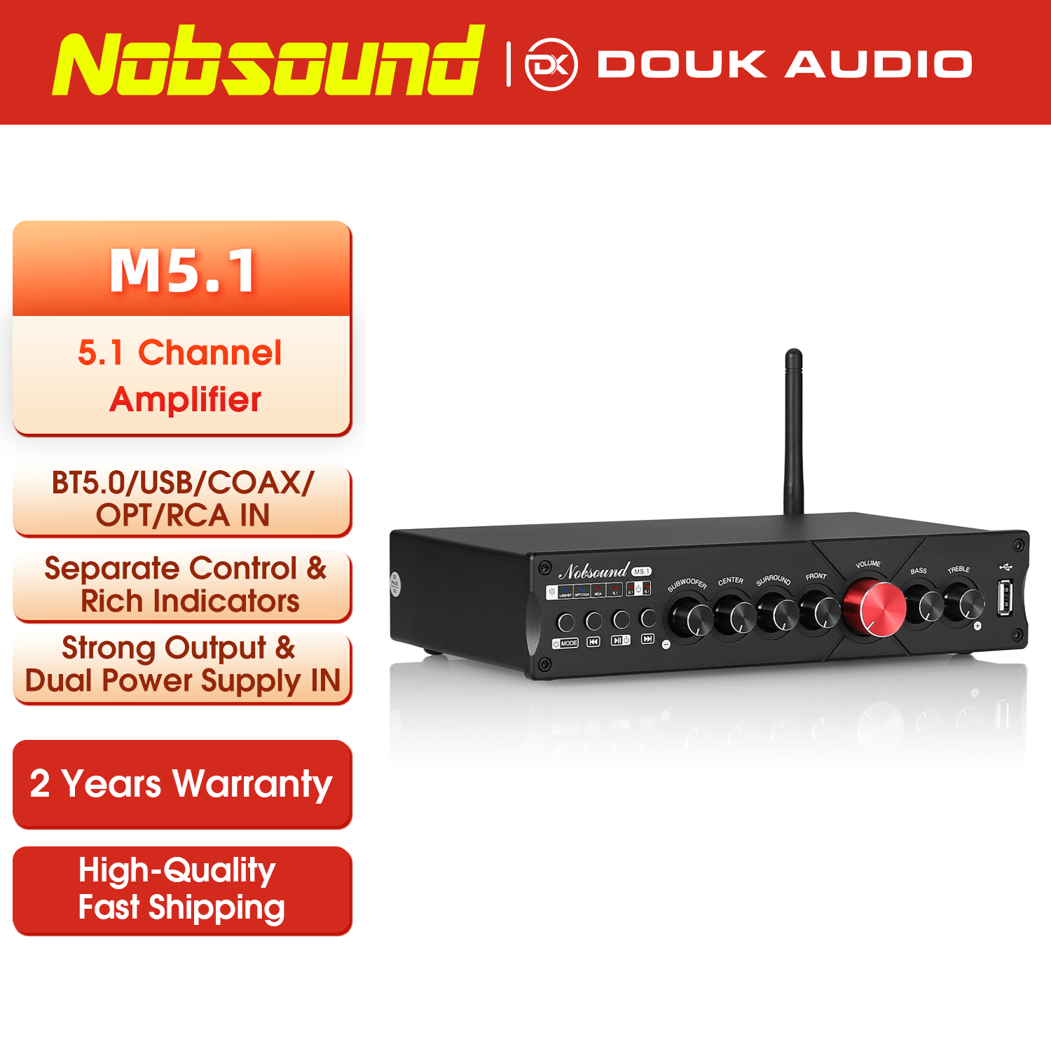 Nobsound M5.1 Digital Bluetoot - Home Cinema Onkyo 5.1 recension och pris
