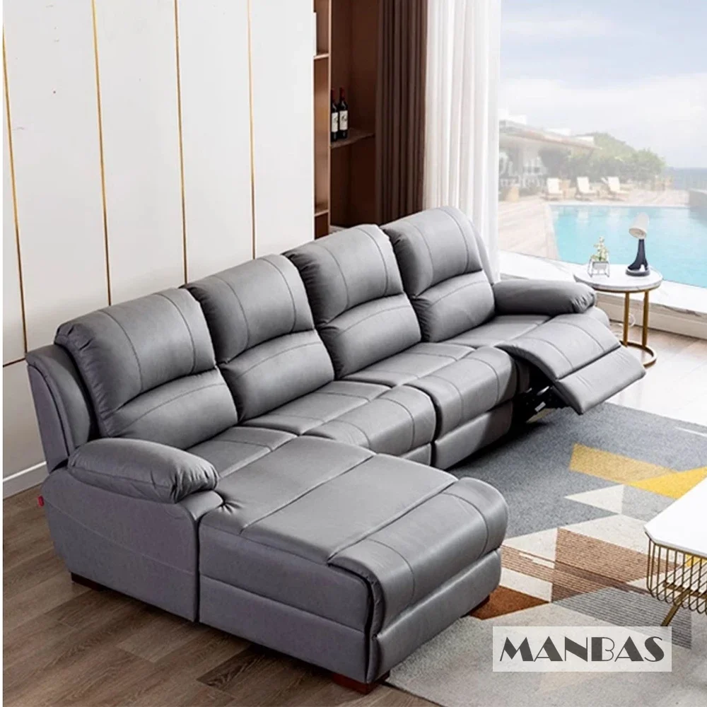 Genuine Leather Manual Electri - Home Cinema Couch recension och pris