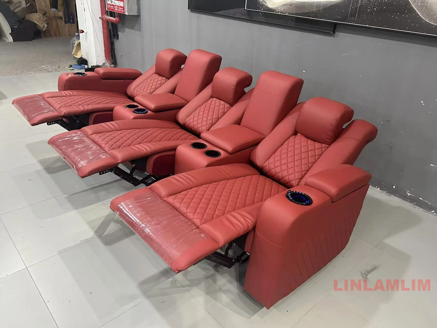 Linlamlim Luxury 3-Seat Reclin - Home Cinema Couch recension och pris