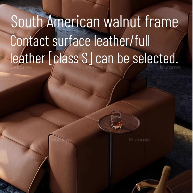 Top-grain Leather Electric Sof - Home Cinema Couch recension och pris