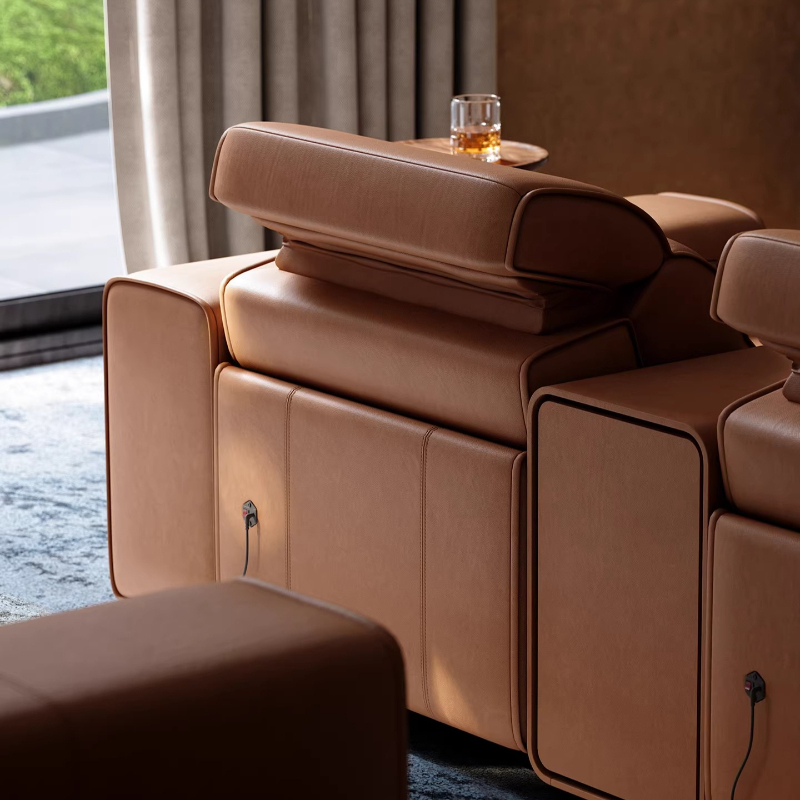 Top-grain Leather Electric Sof - Home Cinema Couch recension och pris