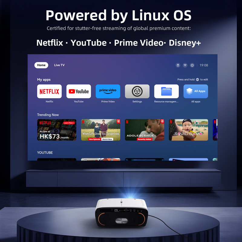 Native 1080P 1850ANSI Beam Por - Netflix Home Cinema recension och pris