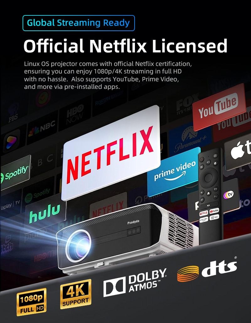 Native 1080P 1850ANSI Beam Por - Netflix Home Cinema recension och pris
