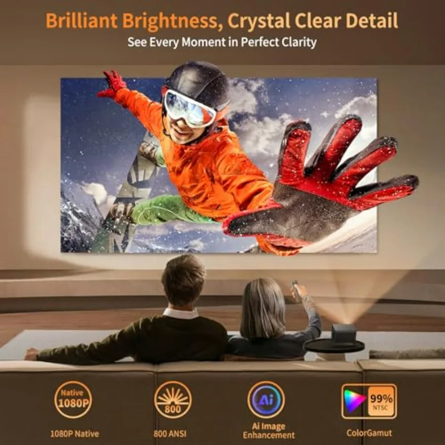 ApexTP4K Projector With Wifi A - Netflix Home Cinema recension och pris